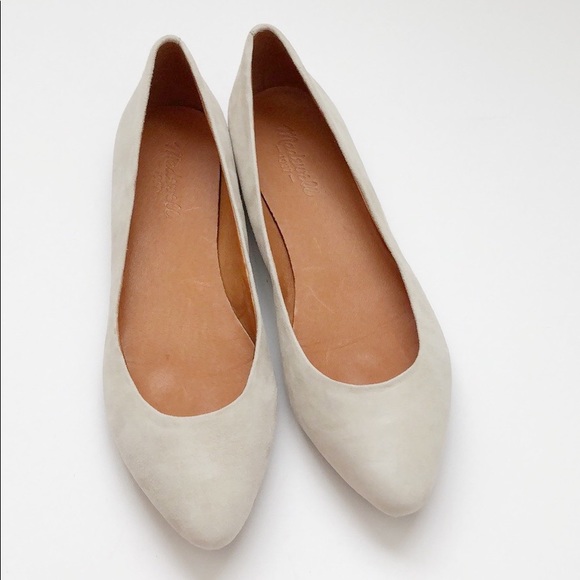 Madewell Shoes - Madewell Suede Beige Flats